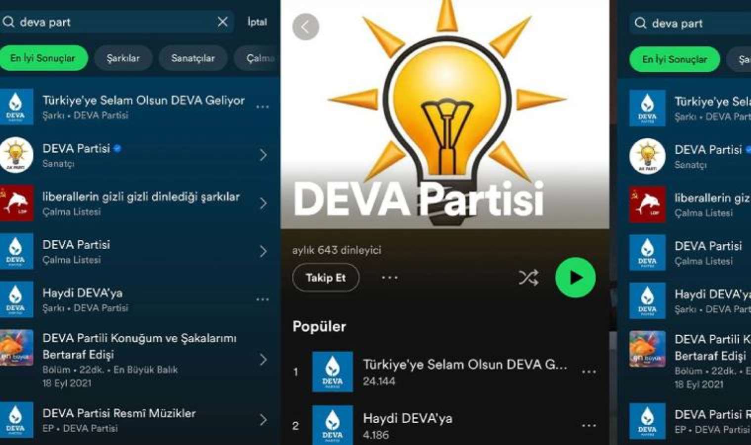 DEVA Partisi'nin Spotify hesabı hacklendi