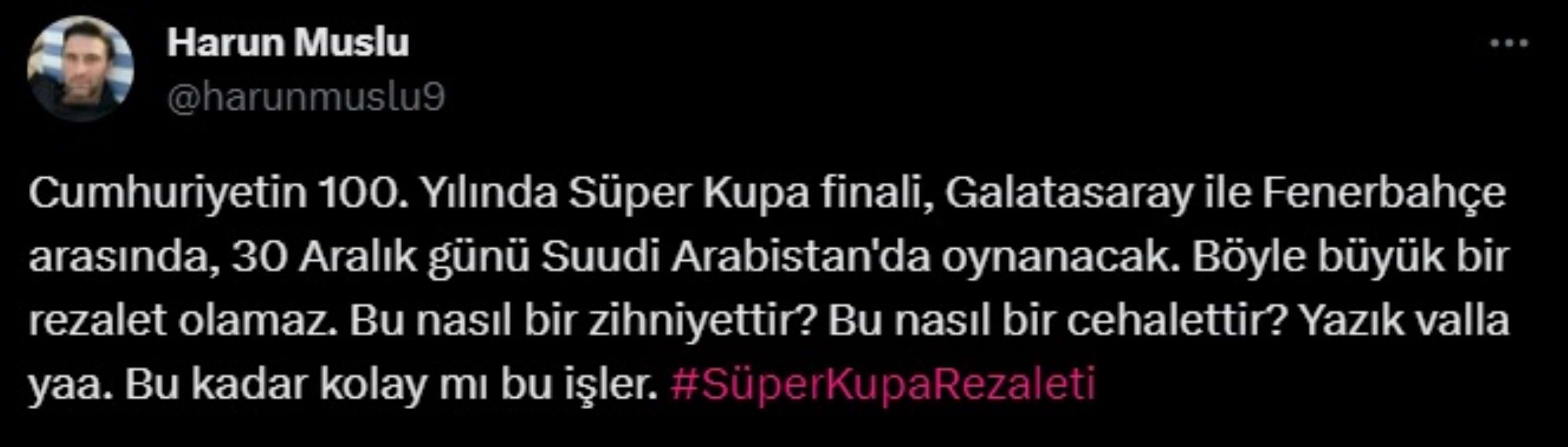 'Süper Kupa' Suudi Arabistan'da oynanacak! TFF'nin kararına sosyal medyada tepki yağdı: 'Cumhuriyetin 100. yılında...'