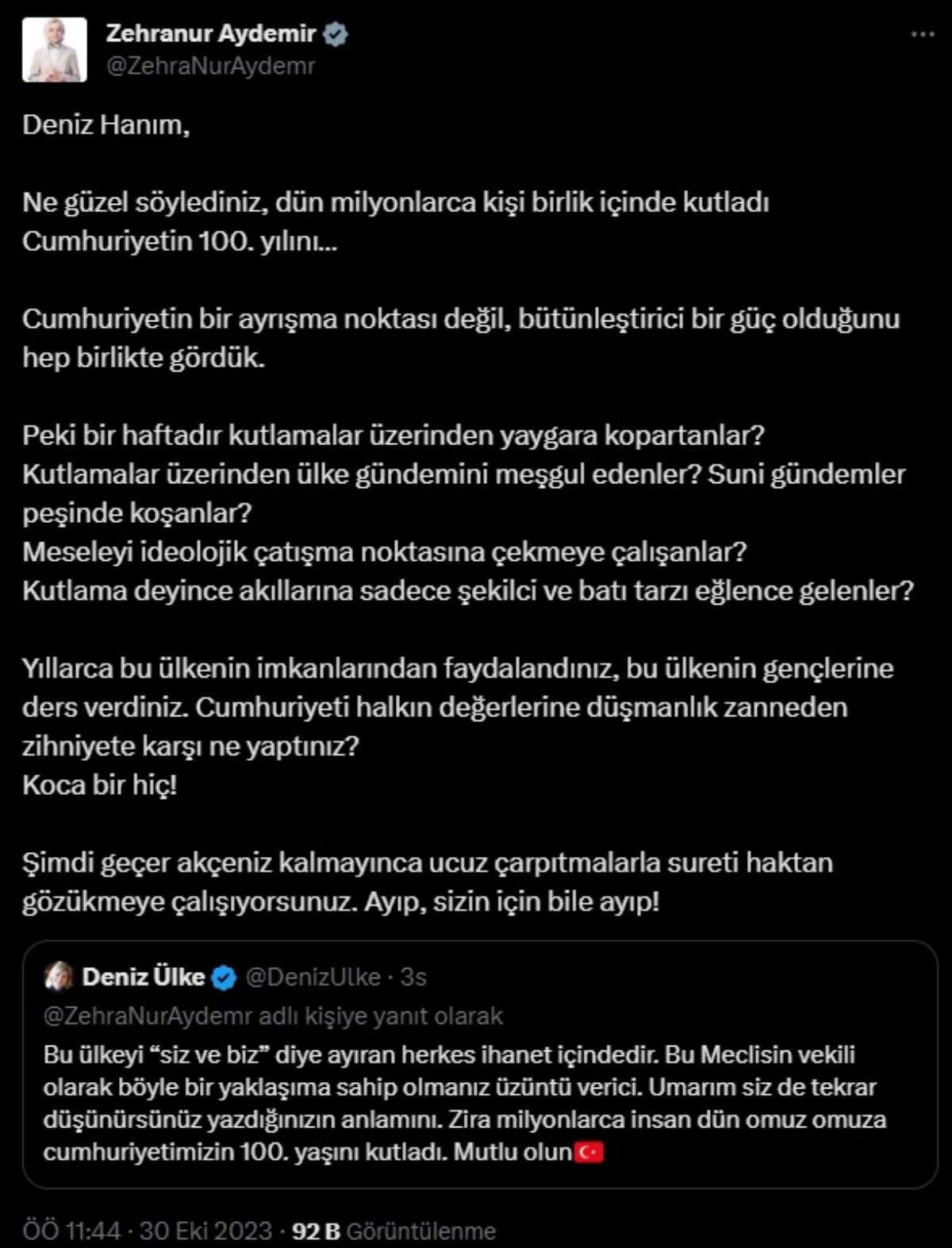 Paylaşımı tepki çekmişti... AKP'li Zehranur Aydemir'den eleştirilere yanıt: 'Geçer akçeniz kalmayınca...'