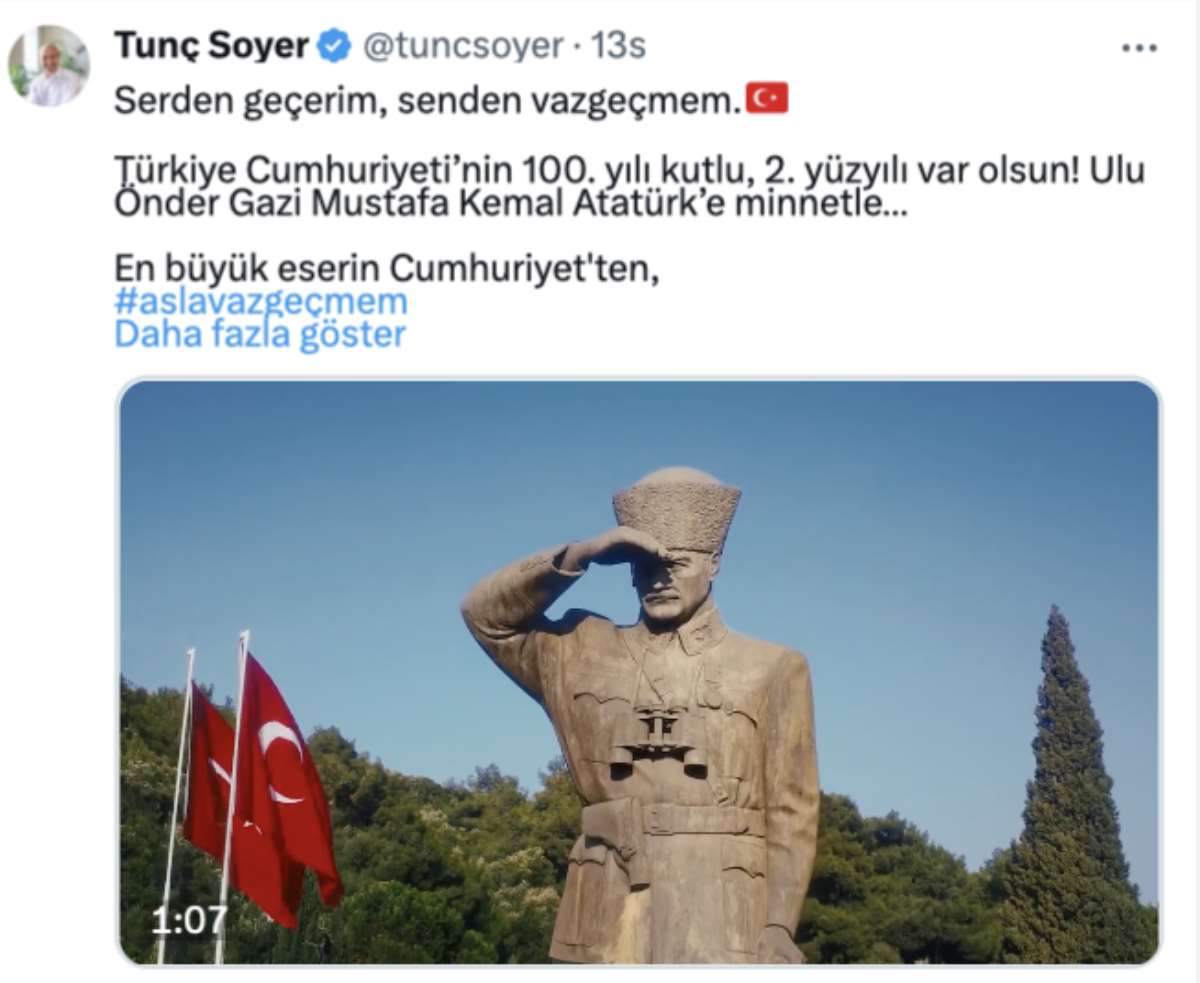 Siyasilerden 29 Ekim mesajı