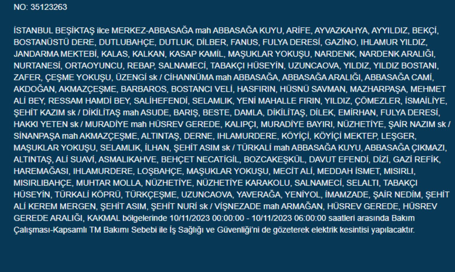 21 ilçede elektrikler kesilecek! İstanbul'da bugün elektrik kesintisi yaşanacak ilçeler hangileri? 10 Kasım İstanbul'da elektrik ne zaman gelecek? Bakırköy, Bahçelievler, Kadıköy, Beşiktaş, Avcılar'da elektrikler ne zaman gelecek?