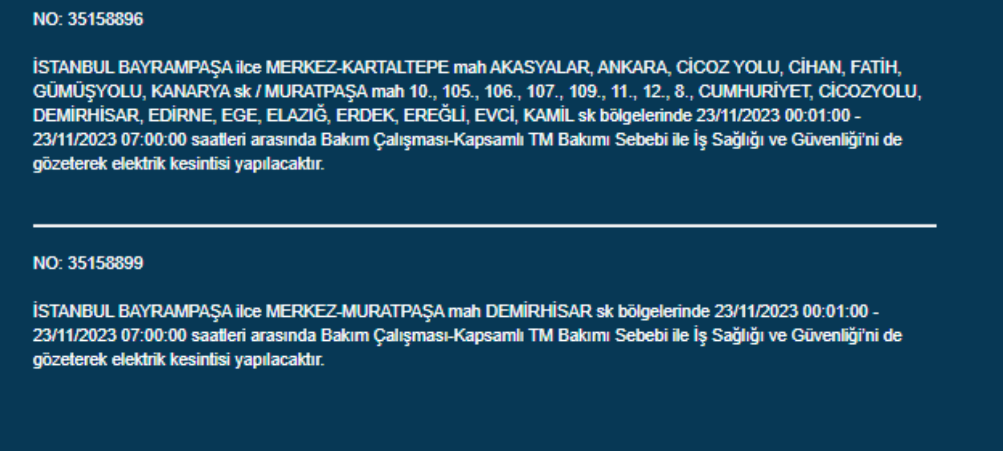 İstanbul'da 34 ilçede elektrik kesintisi: İstanbul'da bugün elektrik kesintisi yaşanacak ilçeler hangileri? İstanbul'da elektrikler ne zaman gelecek?