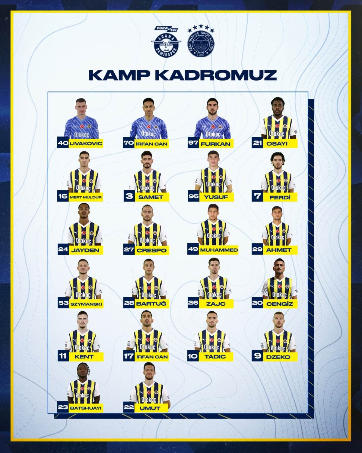 Fenerbahçe'den Djiku ve Fred kararı... Adana Demirspor maçının kamp kadrosu belli oldu!