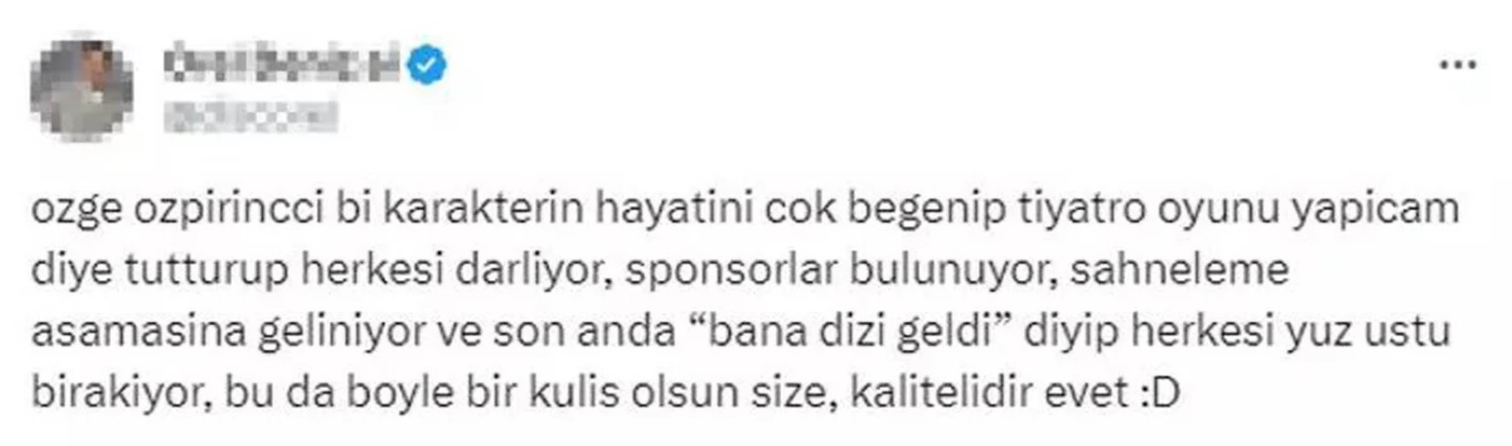 Özge Özpirinçci'den 'yüzüstü bıraktı' iddialarına yanıt