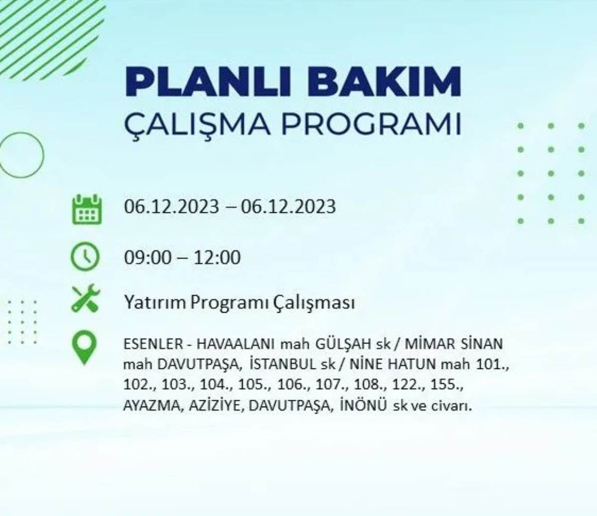 BEDAŞ duyurdu... İşte İstanbul'da bugün elektrik kesintisi yaşanacak ilçeler!