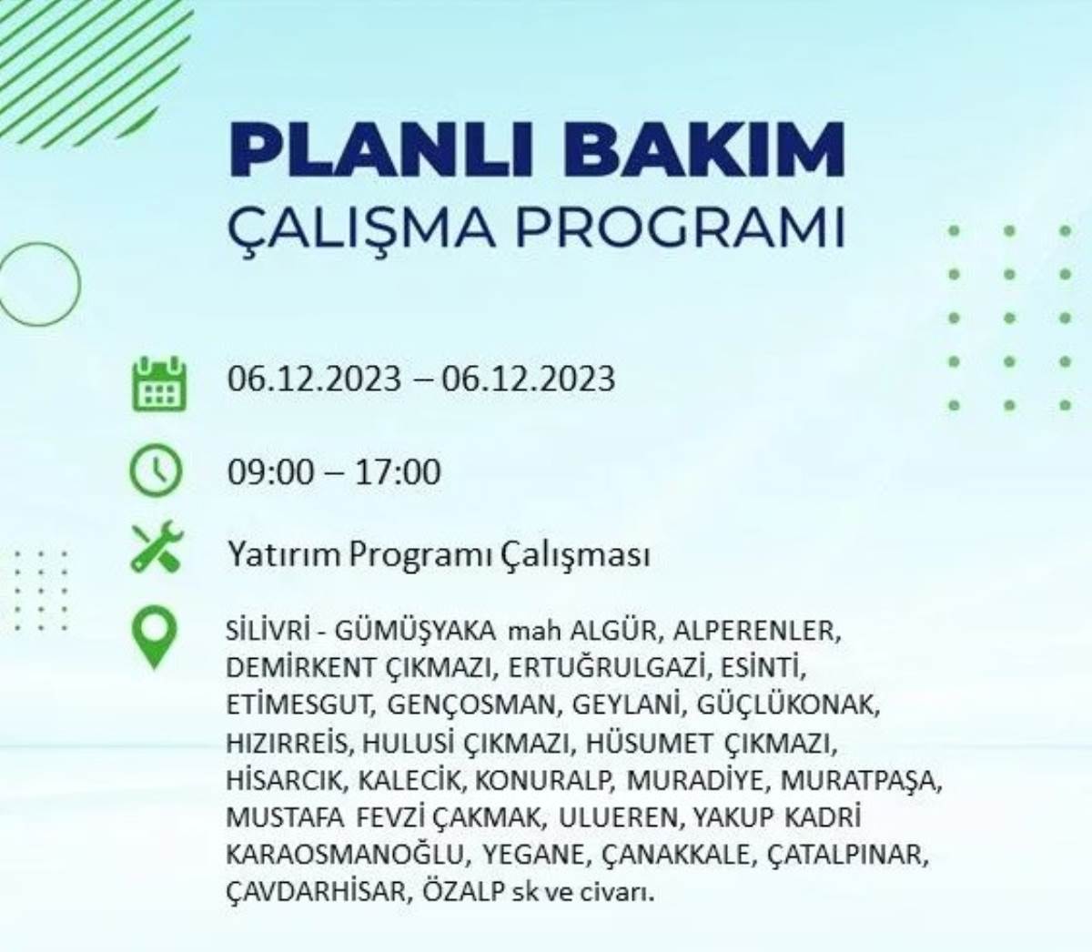 BEDAŞ duyurdu... İşte İstanbul'da bugün elektrik kesintisi yaşanacak ilçeler!