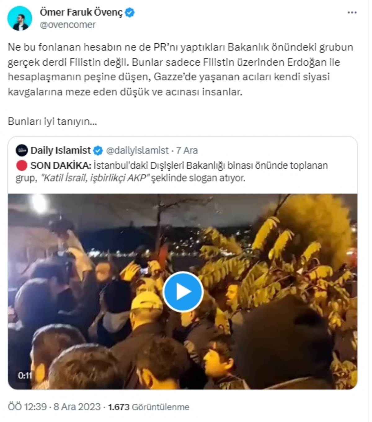 İsrail protestosunda AKP'lileri küplere bindiren sloganlar: 'Eyleminiz batsın' dediler