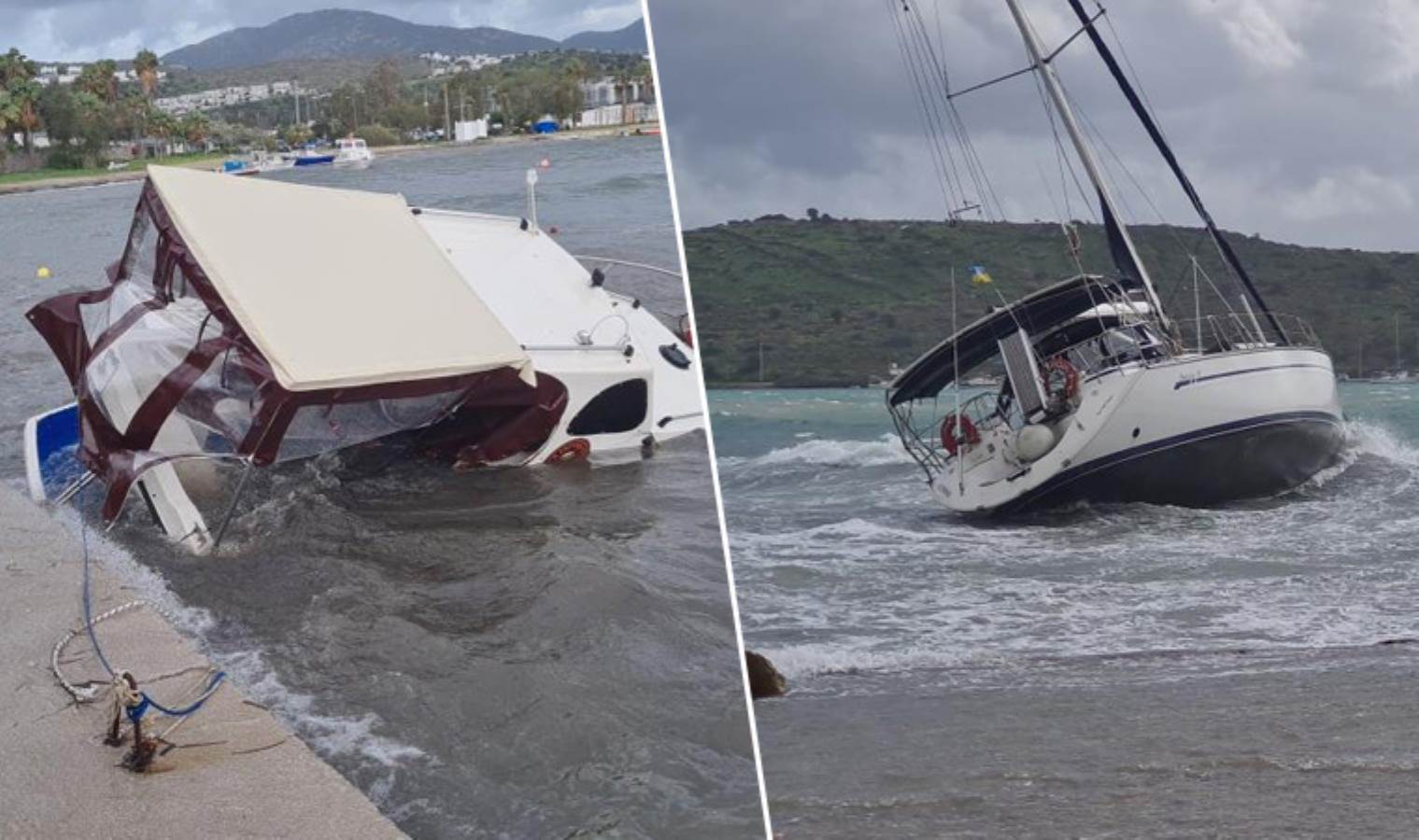 Ege, Akdeniz ve Marmara'yı fırtına vurdu: Deniz taştı, ağaçlar söküldü, çatılar uçtu...