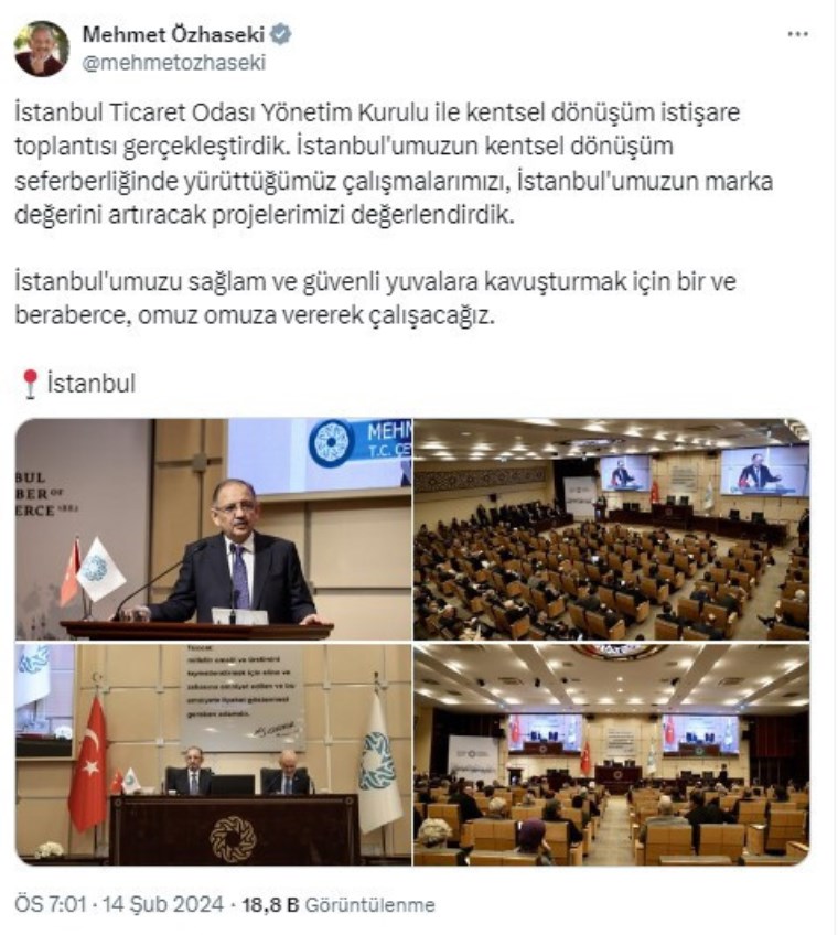 Operasyon geçirdiği için İliç'e gelemediğini söyleyen Bakan Mehmet Özhaseki 'törenlere' katılmış