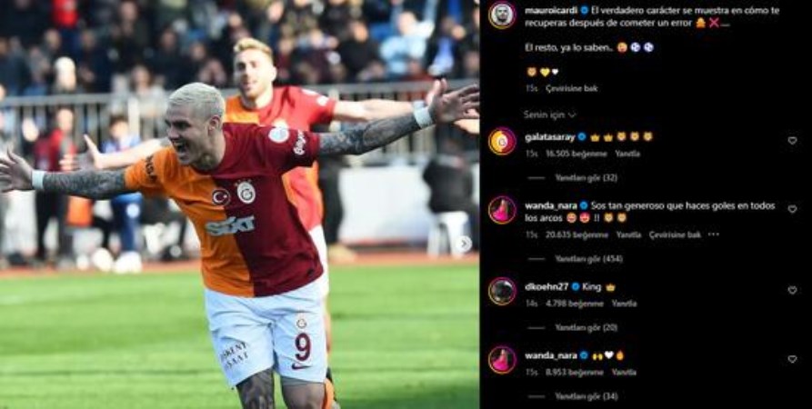 Wanda Nara'dan Mauro Icardi paylaşımı: 'Tüm kalelerde gol atıyorsun'